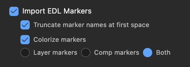 Marker settings